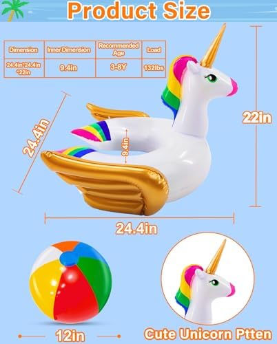 Detailed view of the iGeeKid unicorn pool float design