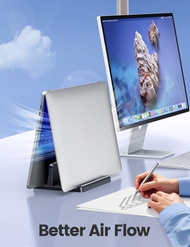 Black plastic vertical laptop organizer with protective silicone lining pads