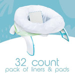 Tidy Tots potty liners fitted on a toddler training chair