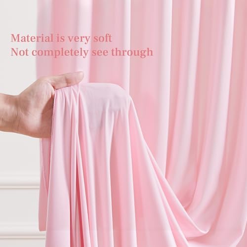 Partisky two panel baby pink background curtains stretched on a frame