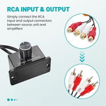 NuIth car audio bass control knob dual channel input and output connections