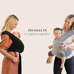 Side view showing secure leg positioning for toddlers in the carrier