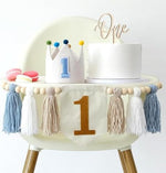 Number 1 cake topper for baby boy smash cake