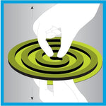 Close up of PIC unscented mosquito coil placed on its metal holder