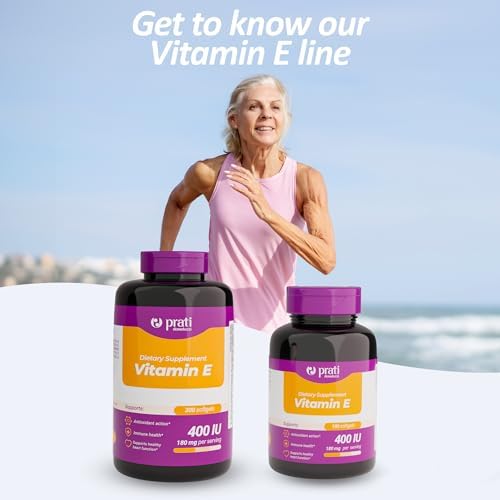 Prati Donaduzzi Vitamin E pharmaceutical quality dietary supplement bottle displayed clearly