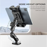 OHLPRO commercial grade ABS plastic tablet holder side profile view showing thick case compatibility.