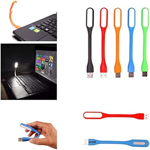 Multicolor pack of ten EBYPHAN flexible computer lights arranged neatly for display.