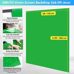 The entire background kit neatly packed inside its black canvas carrying bag demonstrating compact storage.