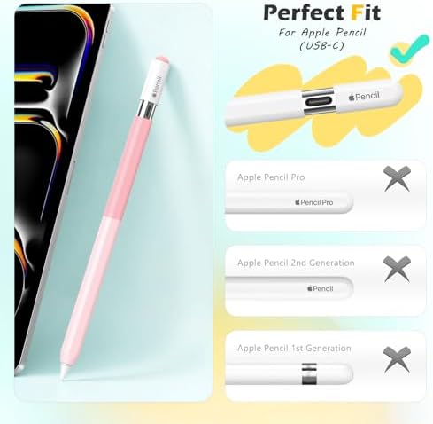 MoKo protective sleeve for Apple Pencil USB-C showcasing segmented design for tablet attachment