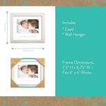 Back view of the Kate & Milo keepsake frame showing the easel stand and wall hanger