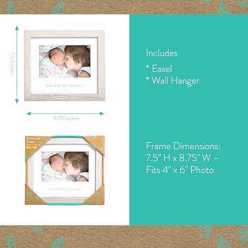 Back view of the Kate & Milo keepsake frame showing the easel stand and wall hanger