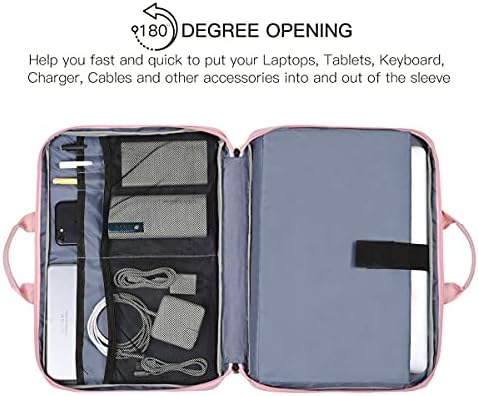 ImComor 14 15 inch laptop sleeve 180 degree open layout