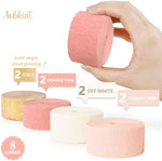 Aobkiat crepe paper streamers arranged neatly to highlight the color gradient for party backdrops.