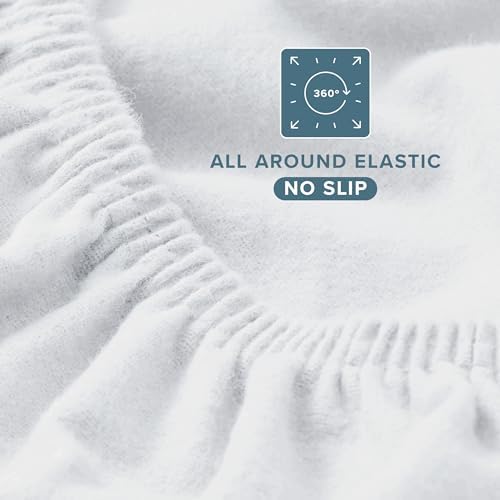 Close up of soft double brushed cotton flannel fabric texture