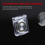 Transparent hinged lid of 22mm button switch guard