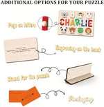 Greatabox premium basswood children puzzle demonstrating the sturdy layout configurations and alphabet matching slots.
