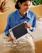 Ergonomic laptop riser showcasing the high twenty five degree elevation for better posture