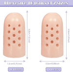 Assorted sizes of silicone finger protectors including large and small sleeves