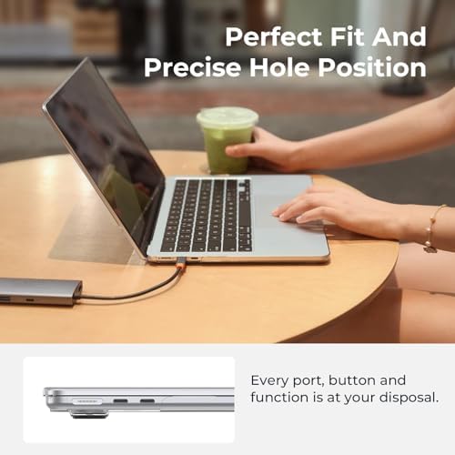 EooCoo crystal clear protective casing open angle highlighting seamless integration with Touch ID models