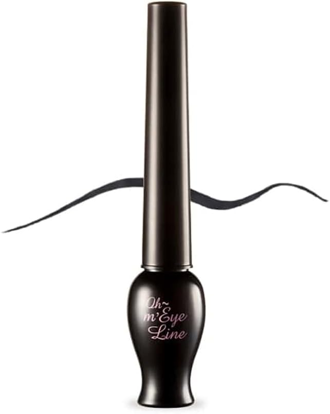 Smudge proof ETUDE brown liquid eyeliner longevity demonstration