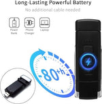 Qumox USB rechargeable reading light charging with cable attached