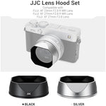 JJC lens hood showing the magnetic 39mm adapter ring system