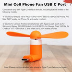 YUNLOVXEE personal travel fan pack displaying the detachable soft TPE plastic blades
