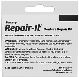 Dentemp Repair It Advanced Formula kit for cracked dentures