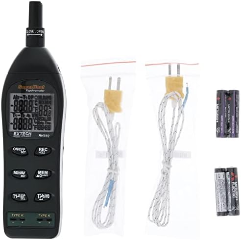 Extech Instruments RH350 Psychrometer with 2 Type-K Remote Temperature Probes - Image 7