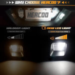 Close up of the non polarity white LED bulb and socket retainer
