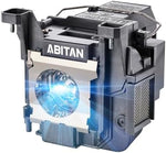 Abitan projector bulb showing the glass and internal structure