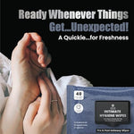 Alcohol free and paraben free intimate wipes packaging detail
