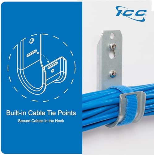 Close up look at the 18 gauge reinforced frame on the ICC wall mount cable organizer.