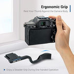 JJC camera hand grip accessory angled view highlighting ergonomic thumb position contour