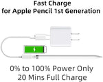 Premium white imported Apple Pencil 1st generation charging adapter close up