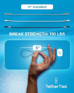 Free crimping tool included with tamper resistant electronic cable tethers