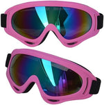 Side profile of Immoono motocross goggles showing frame flexibility