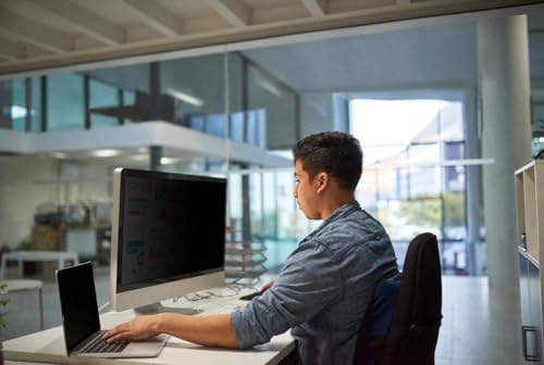 3M PF270W9B desktop monitor privacy screen with included adhesive strips installation kit