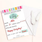 Pambo baby tooth box featuring personalized information space on lid
