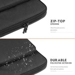 MoKo luxury tablet pouch demonstrating water resistant splash proof exterior fabric.
