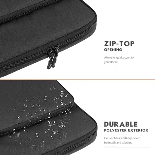 MoKo luxury tablet pouch demonstrating water resistant splash proof exterior fabric.