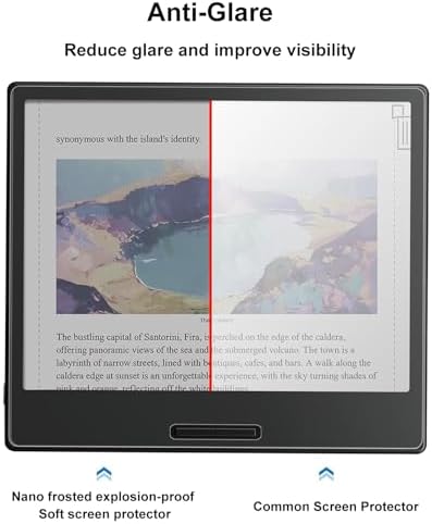 Boox Go 7 e-reader showing high clarity with screen protector