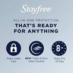 Imported Stayfree feminine hygiene pads for women.
