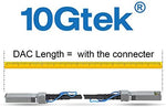 10Gtek 2 meter passive copper cable blue pull tab detail