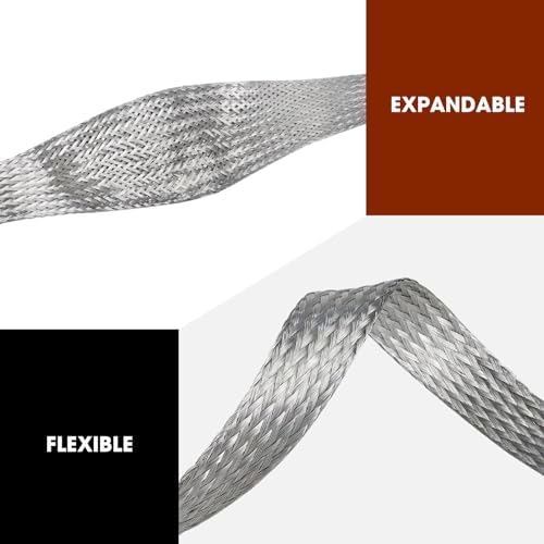 BuyUneed electromagnetic interference protection shield demonstrating product flexibility and bending capability.