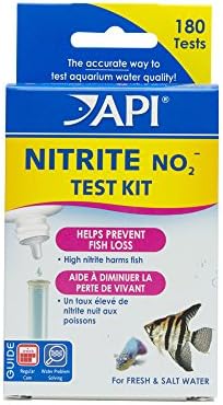 API water quality test kit liquid bottle and glass tube