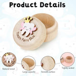 Open wooden storage box for lost baby teeth