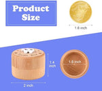 Wooden tooth storage box with gold fairy coin and storage bag