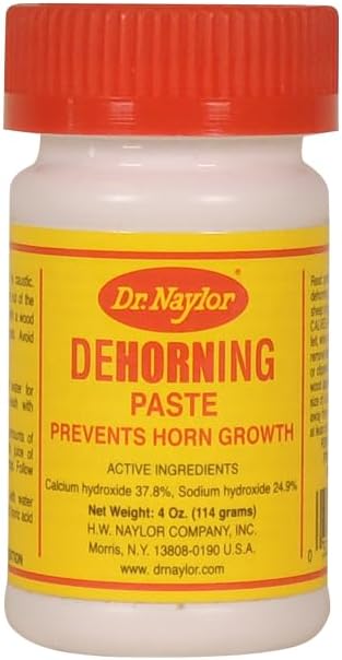 Dr. Naylor Dehorning Paste 4 Ounce jar front view authentic livestock dehorning paste