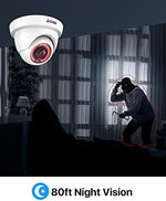 Zosi 1080P security camera infrared night vision view